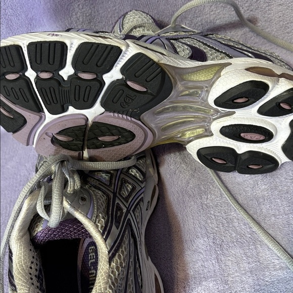 ASICS Gel Nimbus Metallic Silver and Deep Purple Sneakers - Picture 4 of 10